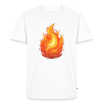 Flame or fire - Men's Premium Organic T-Shirt - white - Front - Nico (187cm)