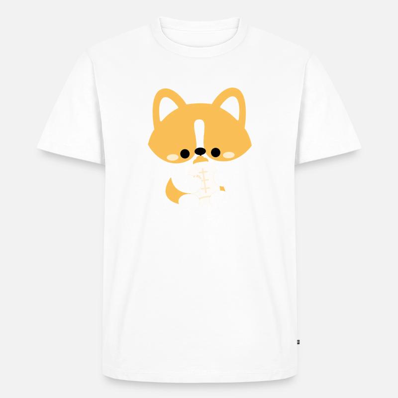 Corgi Kleinkind - Männer Premium Bio T-Shirt - Weiß
