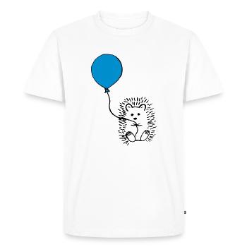 Hérisson avec ballon - T-shirt Premium bio Homme - blanc - Devant - Nico (187cm)