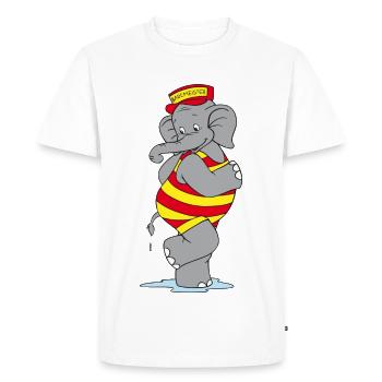 Benjamin Blümchen als Bademeister - Männer Premium Bio T-Shirt - Weiß - Vorne - Nico (187cm)