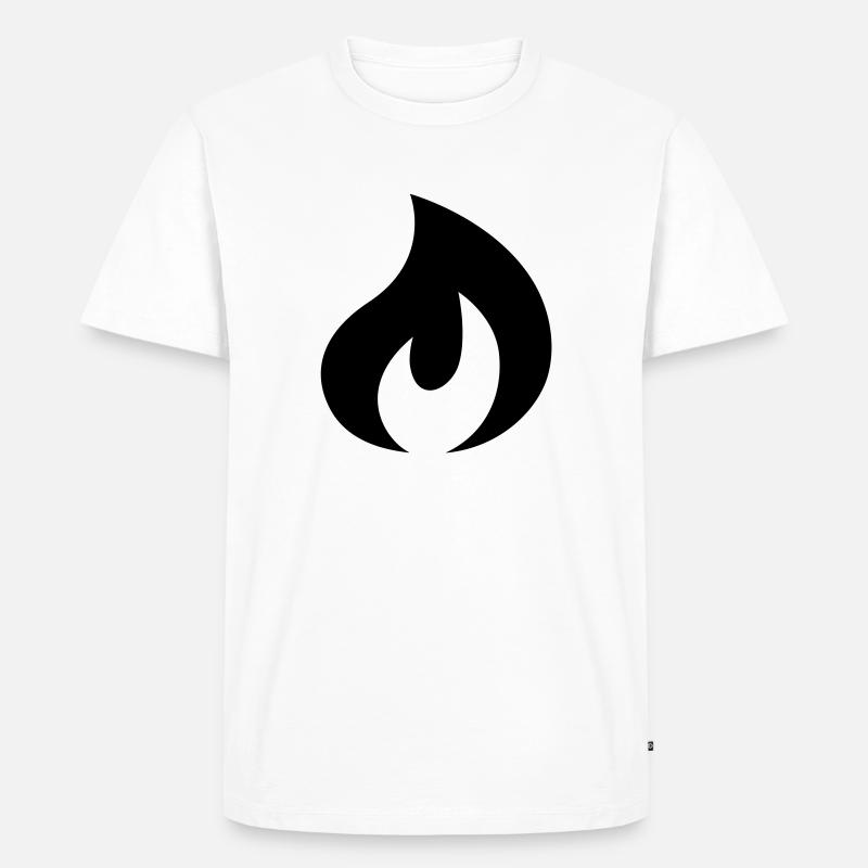 Flamme, Feuer - Männer Premium Bio T-Shirt - Weiß
