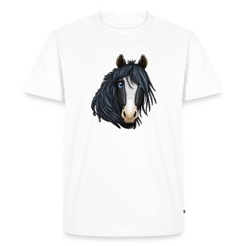 Cheval de Shire - T-shirt Premium bio Homme - blanc - Devant - Nico (187cm)