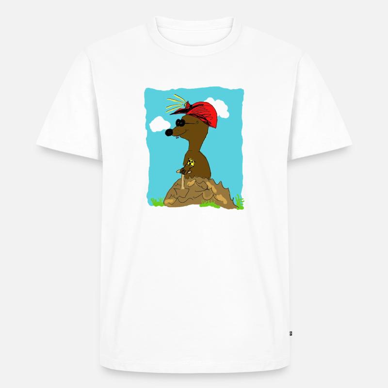 blinde maulwurf - Männer Premium Bio T-Shirt - Weiß