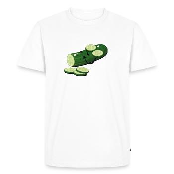 concombre - T-shirt Premium bio Homme - blanc - Devant - Nico (187cm)