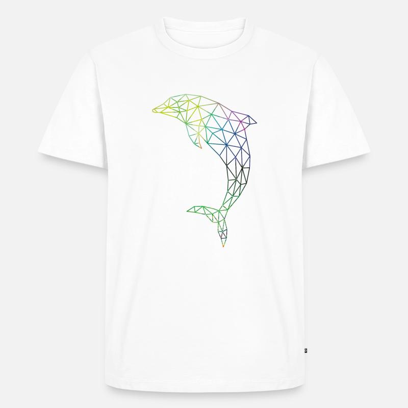 Delfin - Männer Premium Bio T-Shirt - Weiß