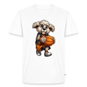 Basketball Sheep - Men's Premium Organic T-Shirt - white - Front - Nico (187cm)