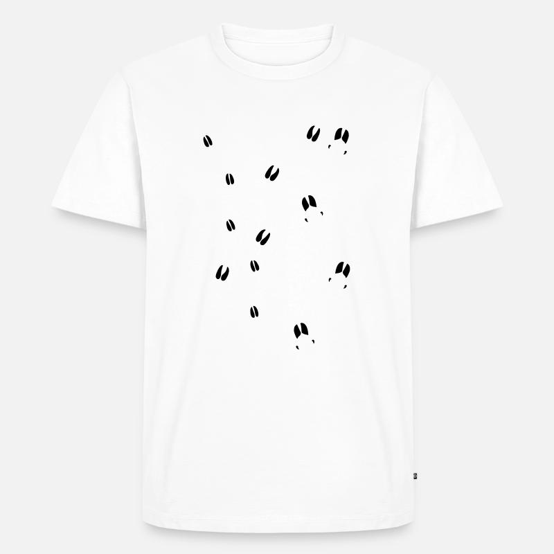 Fährte Wildschwein, Mufflon, Reh - Männer Premium Bio T-Shirt - undefined