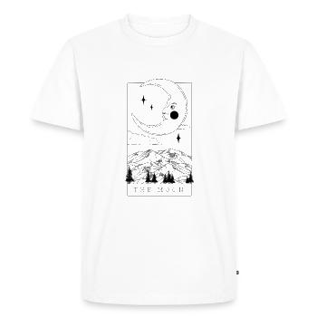 MAGIC | Tarot card The Moon - Men's Premium Organic T-Shirt - white - Front - Nico (187cm)