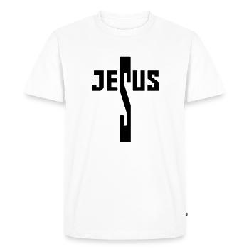 jesus - T-shirt Premium bio Homme - blanc - Devant - Nico (187cm)