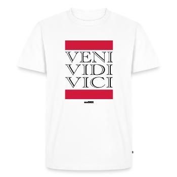 Veni Vidi Vici - Men's Premium Organic T-Shirt - white - Front - Nico (187cm)