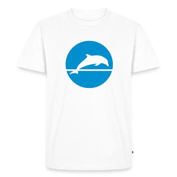 Dolphin - T-shirt Premium bio Homme - blanc - Devant - Nico (187cm)