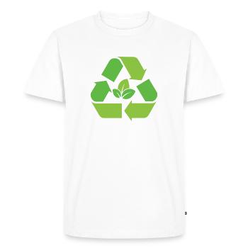 Recyclage - T-shirt Premium bio Homme - blanc - Devant - Nico (187cm)
