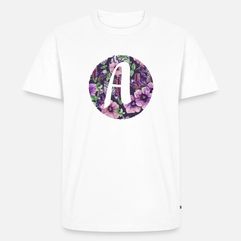 Buchstabe A - Männer Premium Bio T-Shirt - Weiß