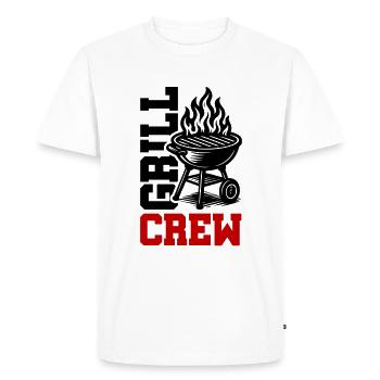 Grill Crew - Men's Premium Organic T-Shirt - white - Front - Nico (187cm)