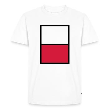 Pologne Pologne Polska T-Shirt Polska Cadeaux - T-shirt Premium bio Homme - blanc - Devant - Nico (187cm)