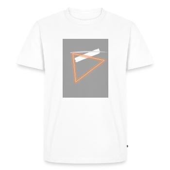 Neon Triangle - Men's Premium Organic T-Shirt - white - Front - Nico (187cm)