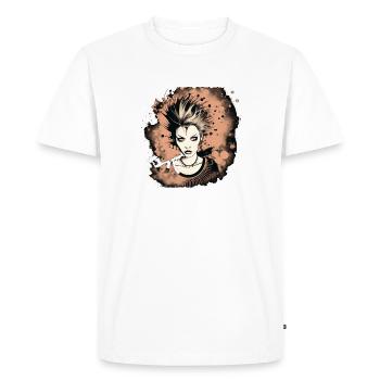 11 Punk Rock féminin - T-shirt Premium bio Homme - blanc - Devant - Nico (187cm)