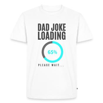 Dad Jokes Loading Funny Fathers Day Papa Jokes - T-shirt Premium bio Homme - blanc - Devant - Nico (187cm)