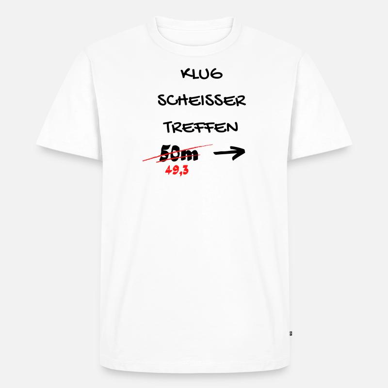 Klugscheisser Treffen - Männer Premium Bio T-Shirt - Weiß