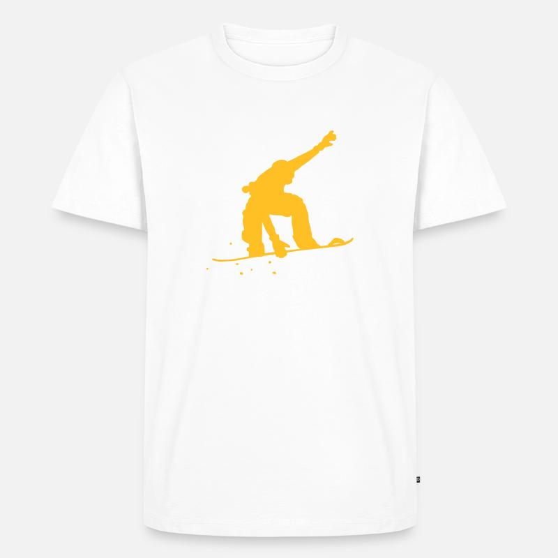 snowboard - Männer Premium Bio T-Shirt - Weiß