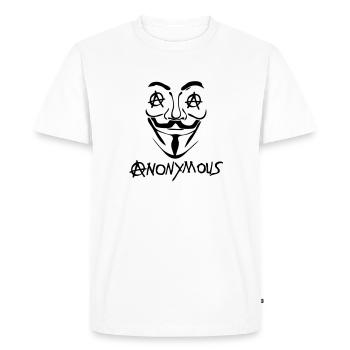 logo anarchy anonymous2 masque mask - T-shirt Premium bio Homme - blanc - Devant - Nico (187cm)