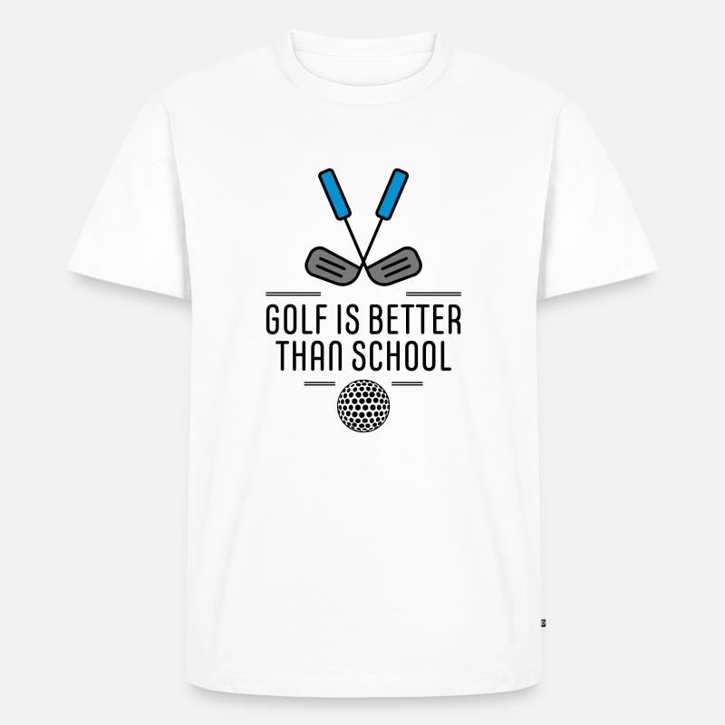 Golf - Männer Premium Bio T-Shirt - Weiß