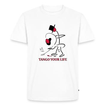 Stick figures - GogoLore tango your life - Men's Premium Organic T-Shirt - white - Front - Nico (187cm)