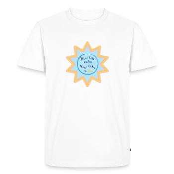 Coule comme de l’eau, brille comme une étoile - T-shirt Premium bio Homme - blanc - Devant - Nico (187cm)