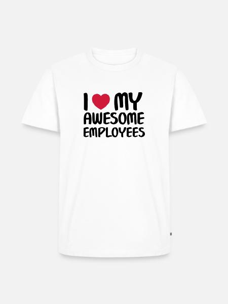 I Heart My Awesome Employees - Men's Premium Organic T-Shirt - white