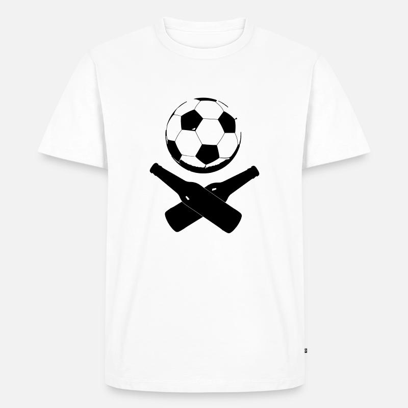 SoccerBottle - Männer Premium Bio T-Shirt - Weiß
