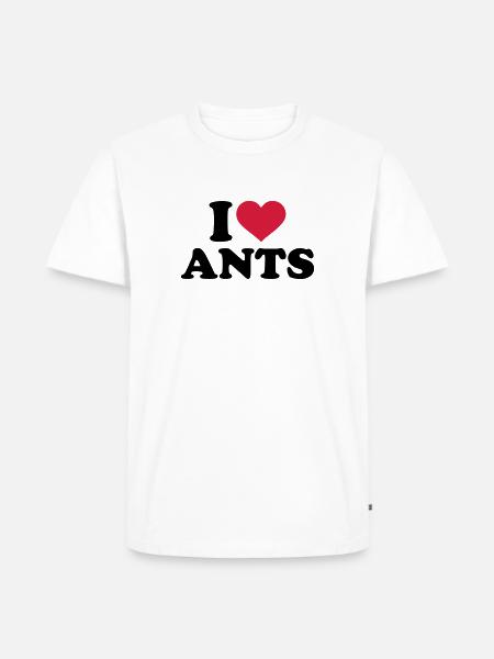 I love Ants - Men's Premium Organic T-Shirt - white