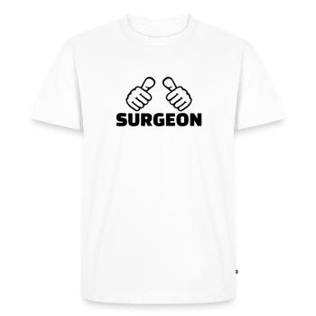 Surgeon - Men's Premium Organic T-Shirt - white - Front - Nico (187cm)