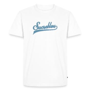 Sacrebleu citation - T-shirt Premium bio Homme - blanc - Devant - Nico (187cm)