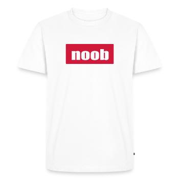 débutants novices Noob - T-shirt Premium bio Homme - blanc - Devant - Nico (187cm)