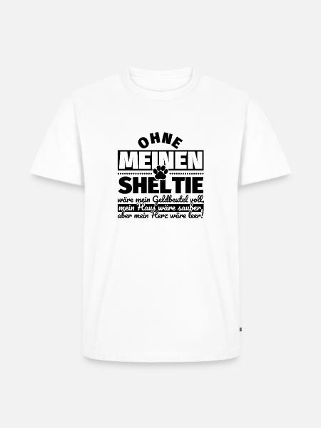 Sheltie Hund Geschenke - Männer Premium Bio T-Shirt - Weiß