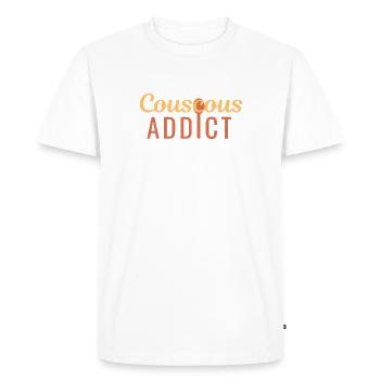 Couscous Addict - T-shirt Premium bio Homme - blanc - Devant - Nico (187cm)