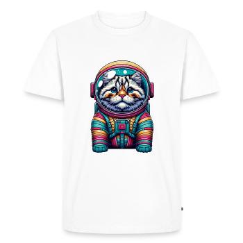 Petit chat mignon comme astronaute astronaute - T-shirt Premium bio Homme - blanc - Devant - Nico (187cm)
