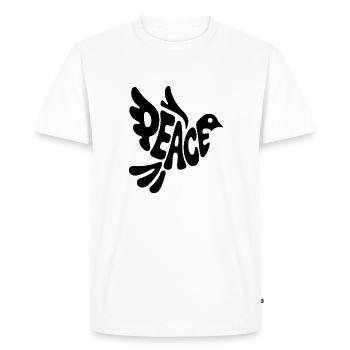 Colombe de la paix - Cool Religion Design - T-shirt Premium bio Homme - blanc - Devant - Nico (187cm)