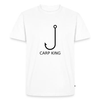 Carp King - Men's Premium Organic T-Shirt - white - Front - Nico (187cm)