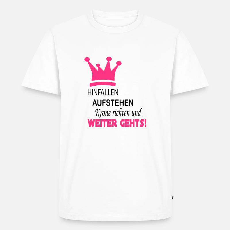 krone_weiter_gehts_4 - Männer Premium Bio T-Shirt - Weiß