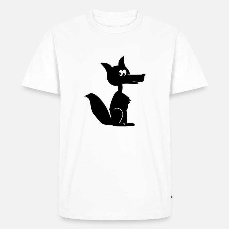 Renard coyote cayote 1c - T-shirt Premium bio Homme - blanc
