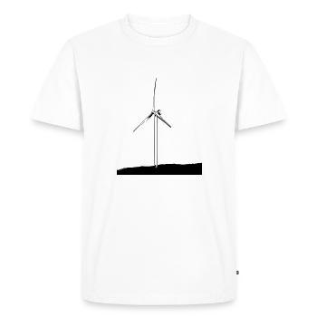 Moulin à vent - T-shirt Premium bio Homme - blanc - Devant - Nico (187cm)