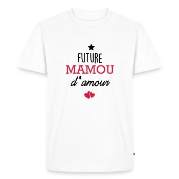 future mamou d'amour - T-shirt Premium bio Homme - blanc - Devant - Nico (187cm)