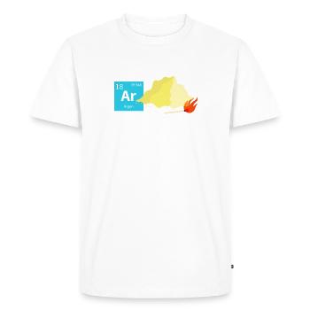 Chemistry Funny Sayings Argon Periodic Table - Men's Premium Organic T-Shirt - white - Front - Nico (187cm)