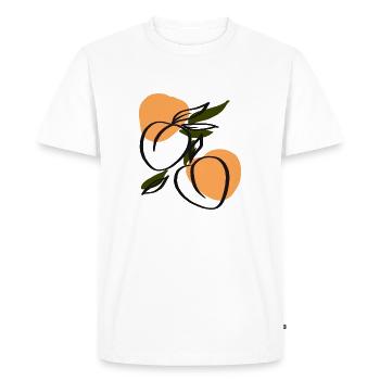 Pêches juteuses - T-shirt Premium bio Homme - blanc - Devant - Nico (187cm)