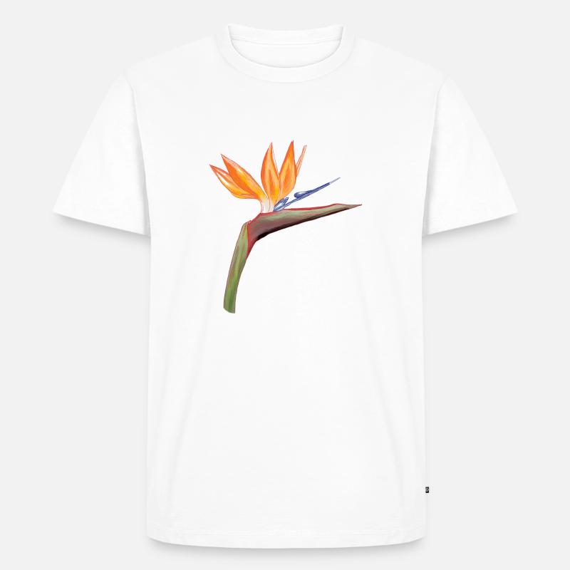 Strelitzia - Männer Premium Bio T-Shirt - Weiß