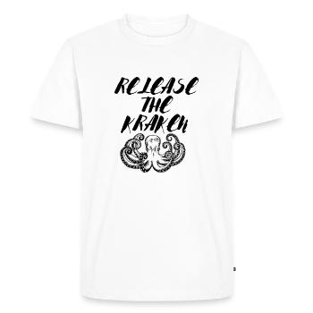 RELEASE THE KRAKEN - Men's Premium Organic T-Shirt - white - Front - Nico (187cm)
