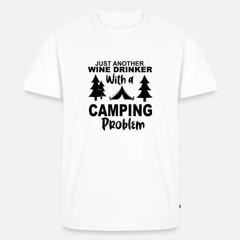 Camping - Männer Premium Bio T-Shirt - Weiß