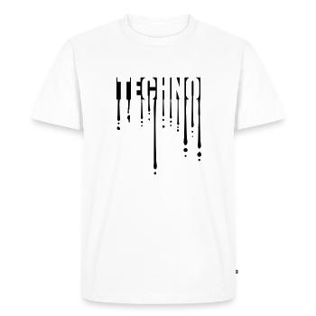Drops Logo Techno - T-shirt Premium bio Homme - blanc - Devant - Nico (187cm)