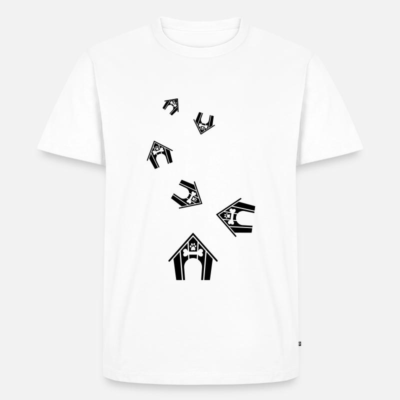 Hundehütte Hund - Männer Premium Bio T-Shirt - Weiß